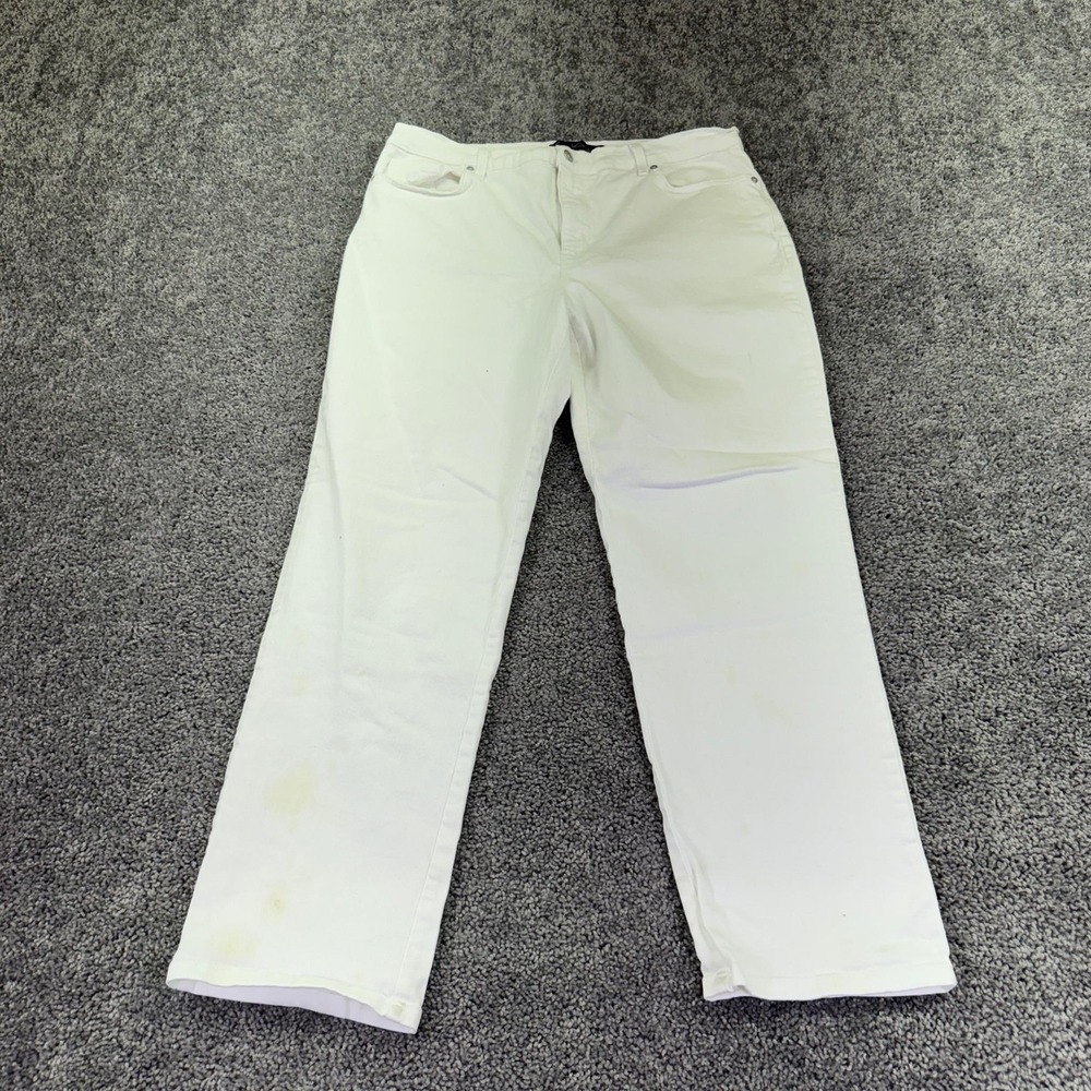 Gloria Vanderbilt Jeans Womens 18 Short White Amanda High Rise Straight Stretch